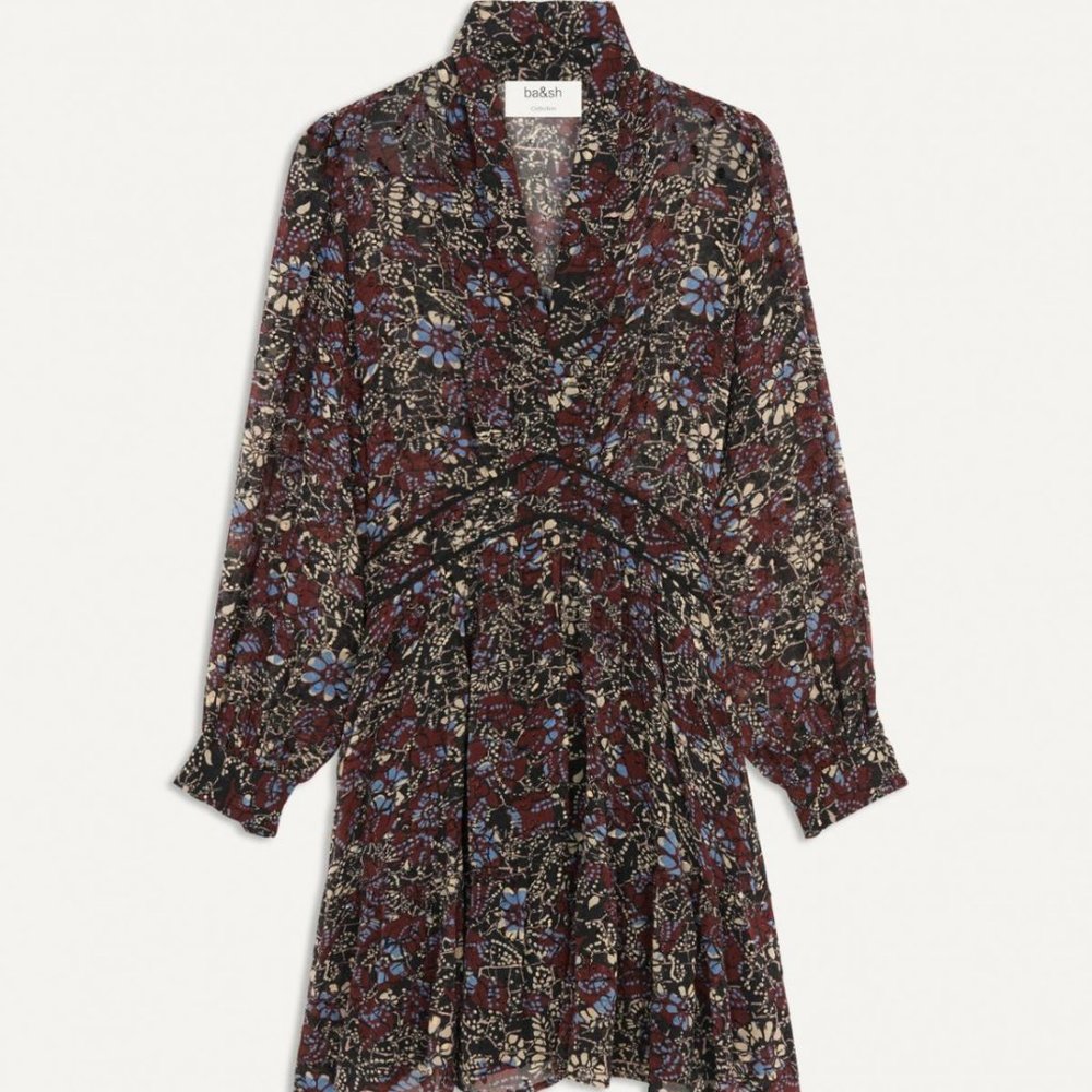 NWT Womens Dresses ba&sh Giani Dress Carbone Sz 0